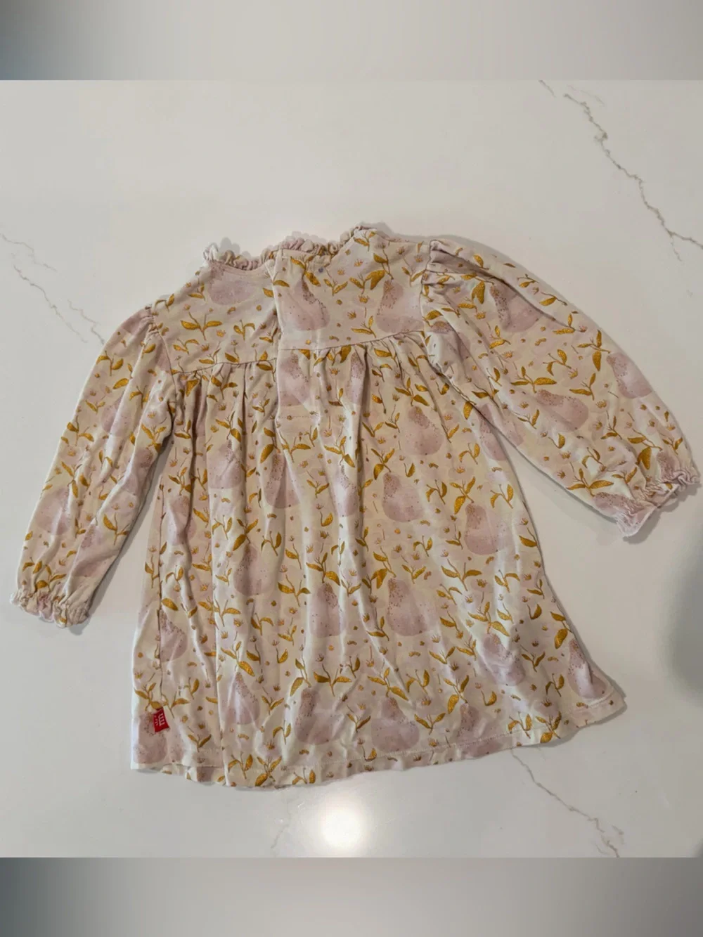 Magnetic Me Pink Dress with Gold Leaf Print